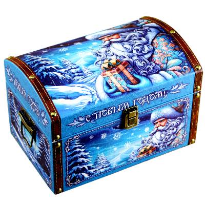 Сладкий новогодний подарок в премиальной упаковке весом 1550 грамм