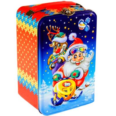 Детский подарок на Новый Год в жестяной упаковке весом 900 грамм