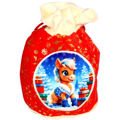 Детский подарок на Новый Год в мешочке весом 950 грамм